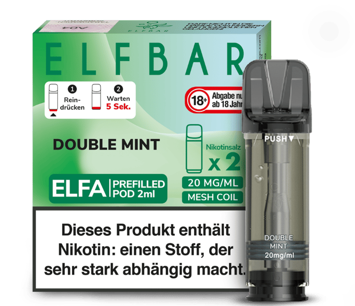 Elfbar - Elfa Pod Double Mint 20 mg/ml (2 Stück pro Packung)