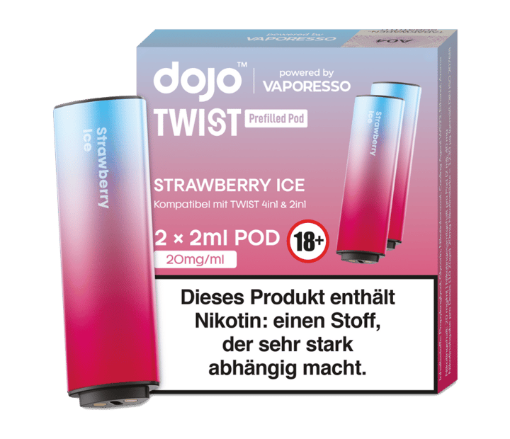 Vaporesso - Dojo - Twist Pod Strawberry Ice 20 mg/ml (2 Stück pro Packung)