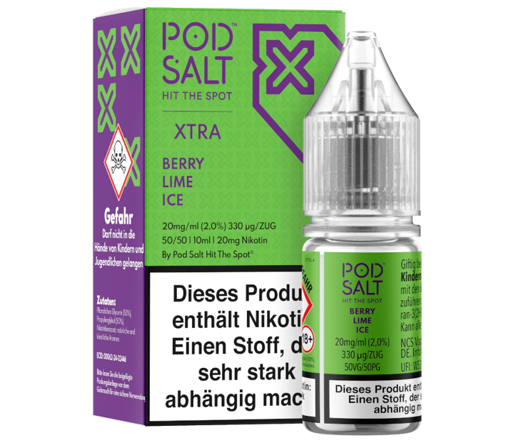 Pod Salt X - Berry Lime Ice - Nikotinsalz Liquid 20 mg/ml