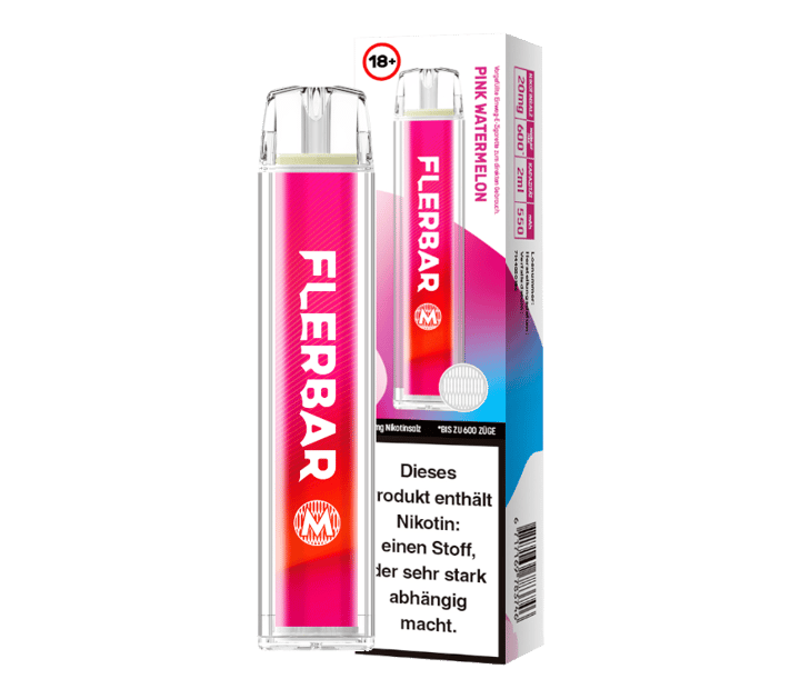 Flerbar - M Einweg E-Zigarette - Pink Watermelon 20 mg/ml
