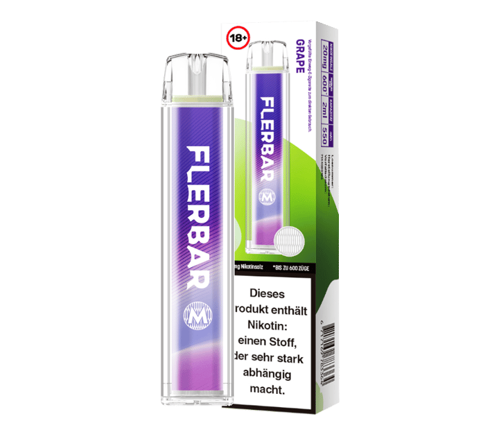 Flerbar - M Einweg E-Zigarette - Grape 20 mg/ml