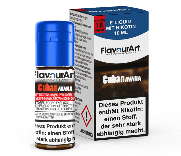 FlavourArt - Cuban Avana E-Zigaretten Liquid 18 mg/ml