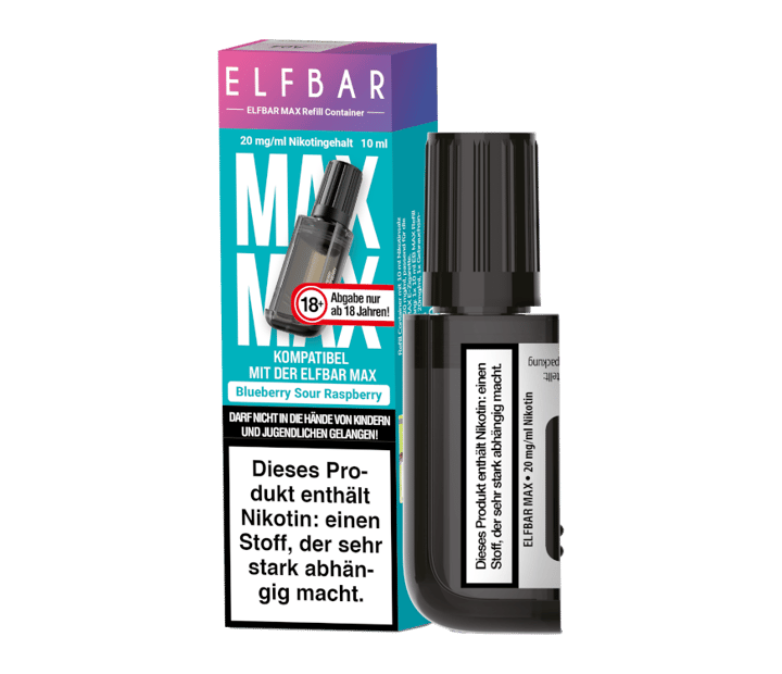 Elfbar - Max Refill Container - Blueberry Sour Raspberry 20 mg/ml