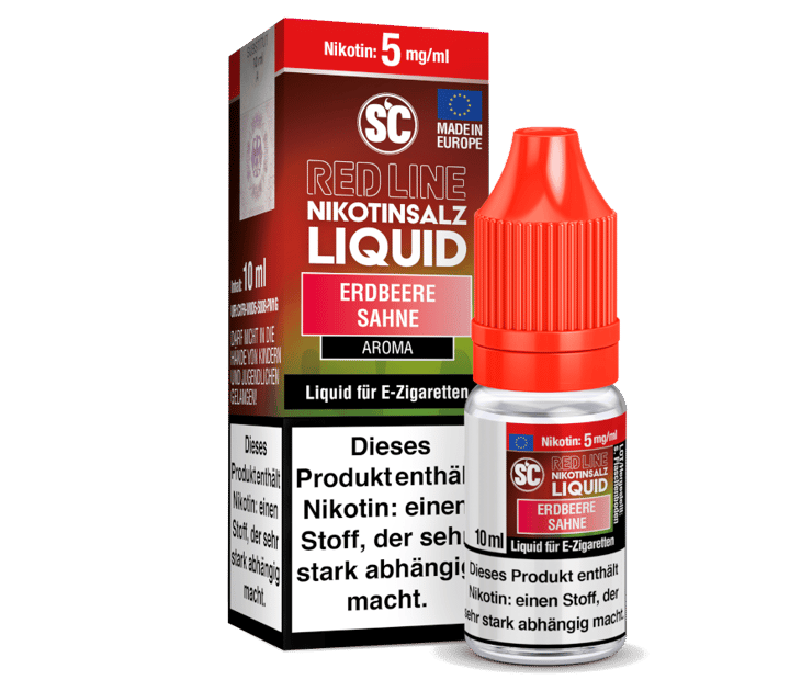 SC - Red Line - Erdbeere Sahne - Nikotinsalz Liquid 5 mg/ml