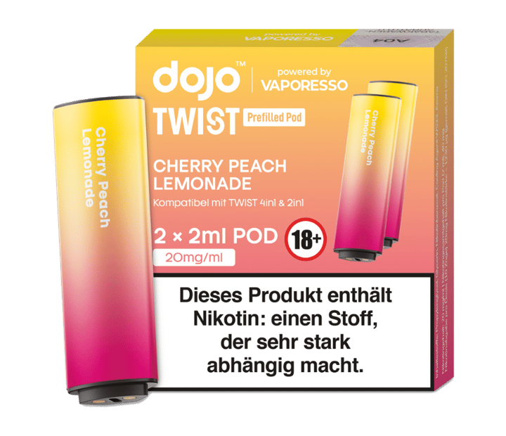 Vaporesso - Dojo - Twist Pod Cherry Peach Lemonade 20 mg/ml (2 Stück pro Packung)