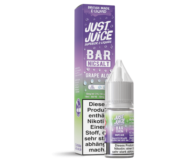 Just Juice - Bar - Grape Aloe - Nikotinsalz Liquid 10 mg/ml