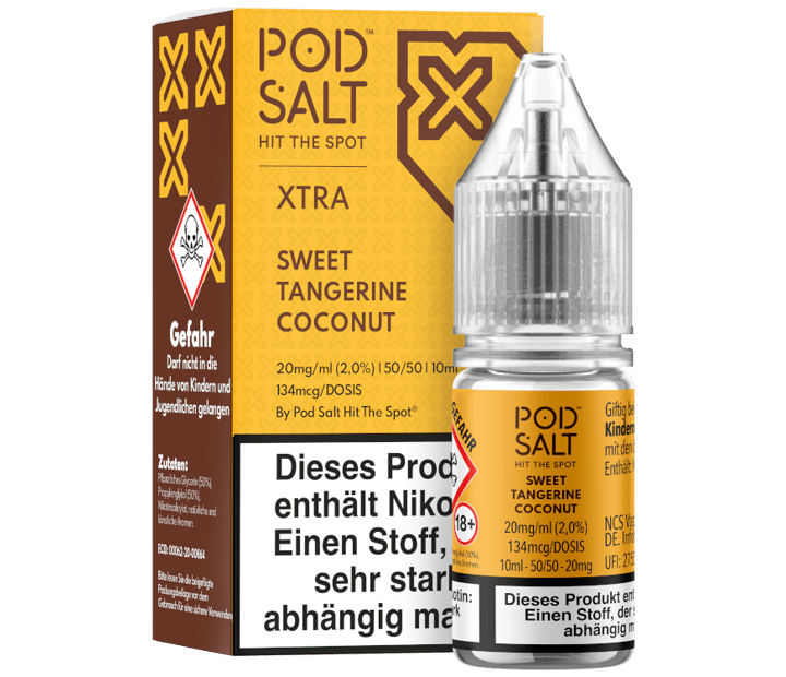 Pod Salt X - Sweet Tangerine Coconut - Nikotinsalz Liquid 20 mg/ml