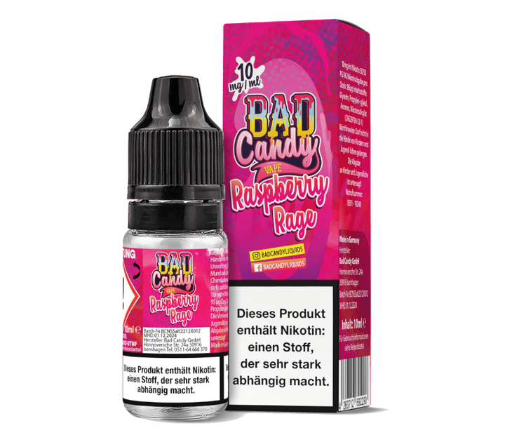 Bad Candy Liquids - Raspberry Rage - Nikotinsalz Liquid 10 mg/ml