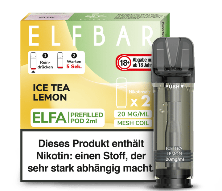 Elfbar - Elfa Pod Ice Tea Lemon 20 mg/ml (2 Stück pro Packung)