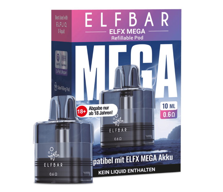 Elfbar - Elfx Mega Pod mit 0,6 Ohm 10 ml