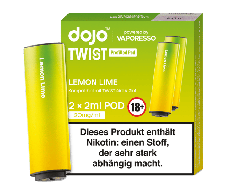 Vaporesso - Dojo - Twist Pod Lemon Lime 20 mg/ml (2 Stück pro Packung)