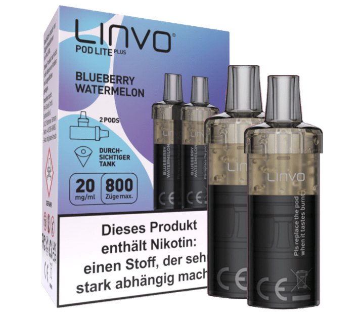Linvo - Pod Lite Plus Cartridge Blueberry Watermelon 20 mg/ml (2 Stück pro Packung)