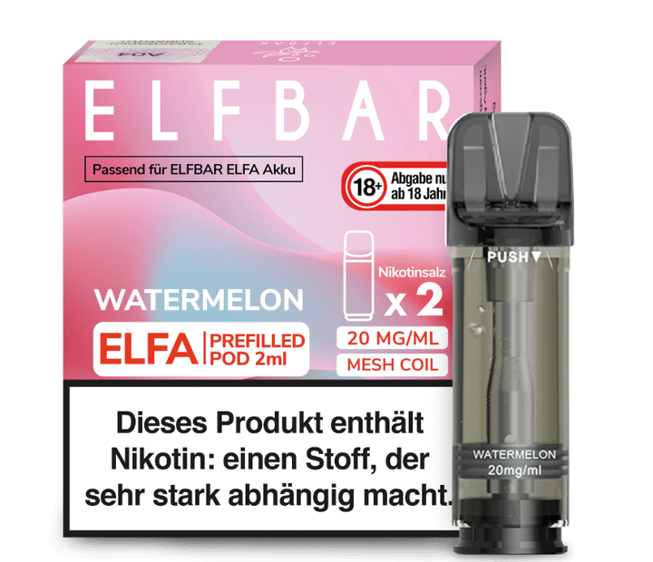 Elfbar - Elfa Pod Watermelon 20 mg/ml (2 Stück pro Packung)