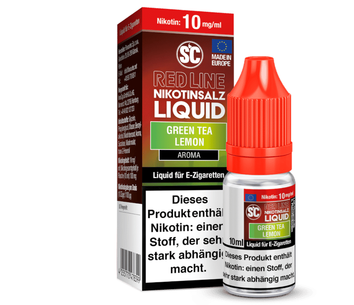 SC - Red Line - Green Tea Lemon - Nikotinsalz Liquid 10 mg/ml