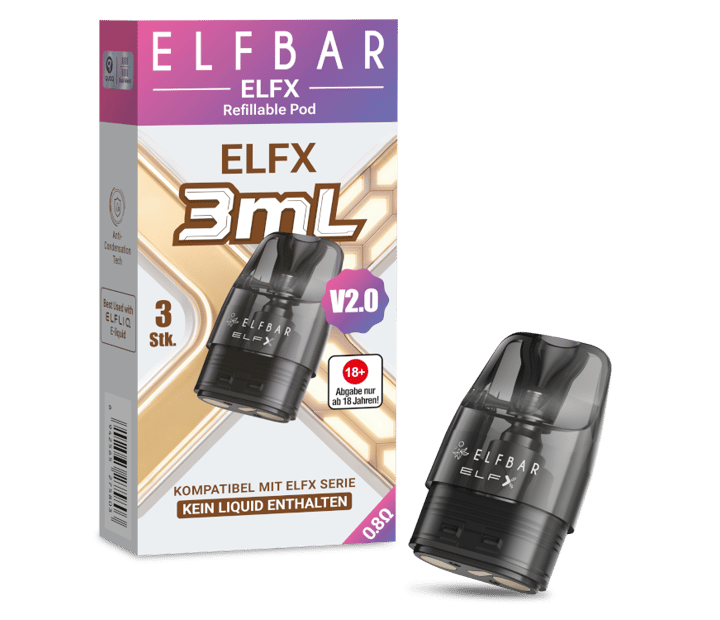 Elfbar - Elfx Pod V2.0 0,8 Ohm 3 ml (3 Stück pro Packung)