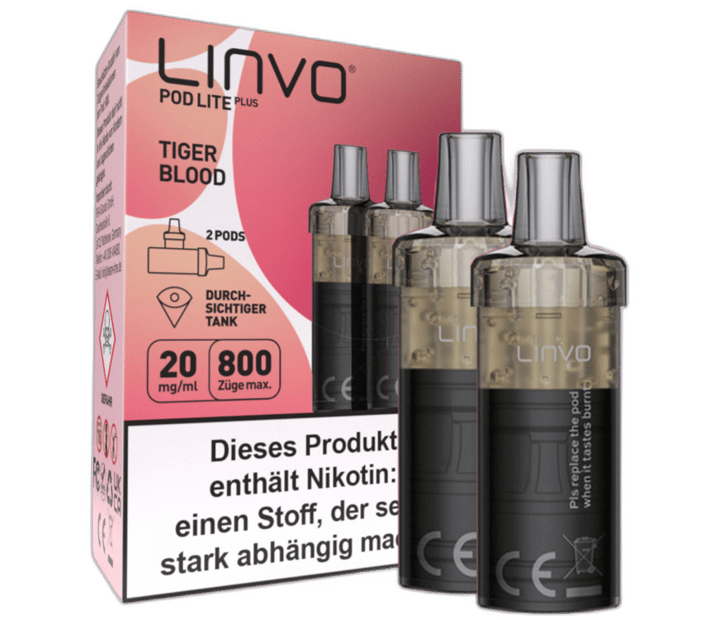 Linvo - Pod Lite Plus Cartridge Tiger Blood 20 mg/ml (2 Stück pro Packung)