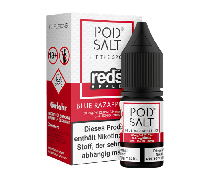 Pod Salt Fusion - Blue Razapple Ice - Nikotinsalz Liquid 20 mg/ml