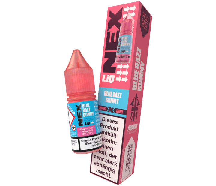 Pod Salt - NexLiq - Blue Razz Gummy - Nikotinsalz Liquid 10 mg/ml