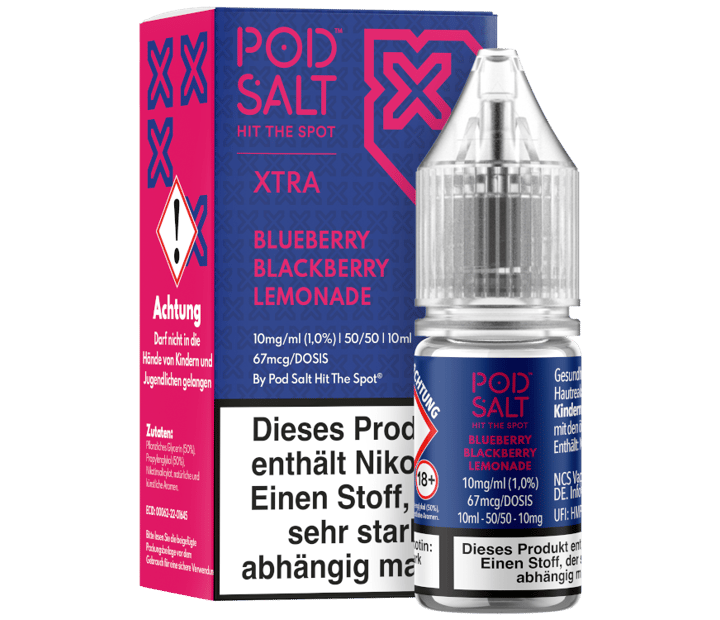 Pod Salt X - Blueberry Blackberry Lemonade - Nikotinsalz Liquid 10 mg/ml