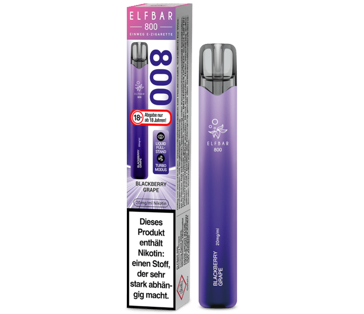 Elfbar 800 Einweg E-Zigarette - Blackberry Grape 20 mg/ml