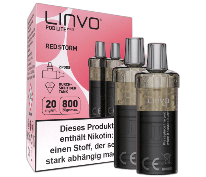 Linvo - Pod Lite Plus Cartridge Red Storm 20 mg/ml (2 Stück pro Packung)