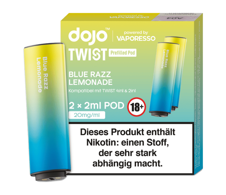 Vaporesso - Dojo - Twist Pod Blue Razz Lemonade 20 mg/ml (2 Stück pro Packung)