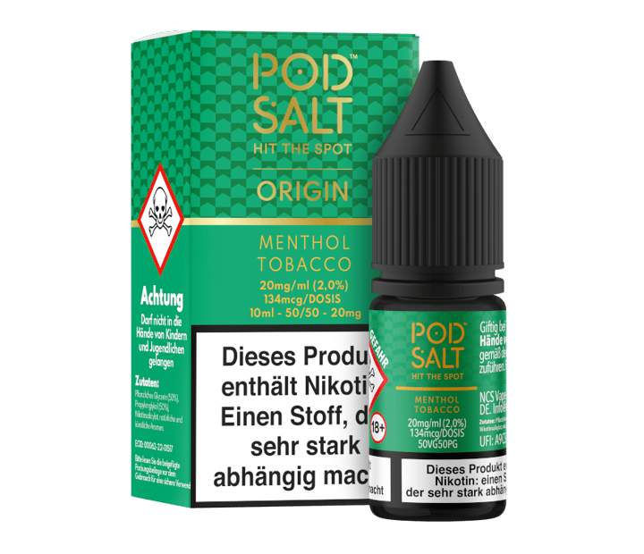 Pod Salt Origin - Menthol Tobacco - Nikotinsalz Liquid 20 mg/ml