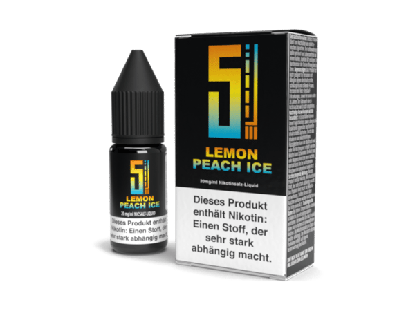 5EL - Lemon Peach Ice - Nikotinsalz Liquid