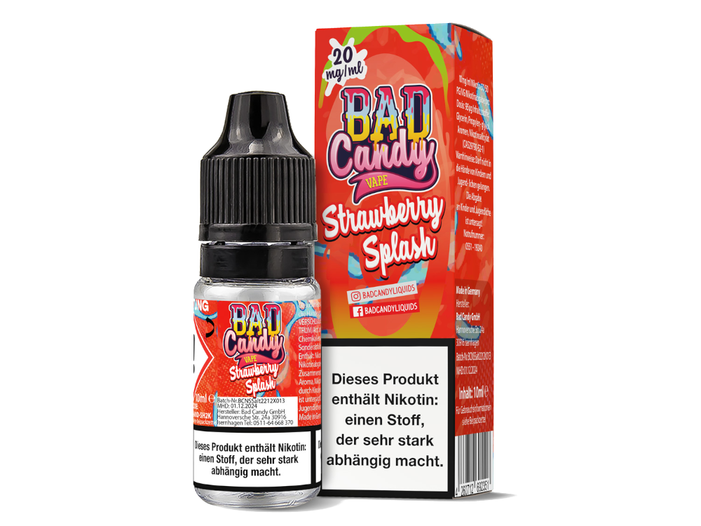 Bad Candy Liquids - Strawberry Splash - Nikotinsalz Liquid
