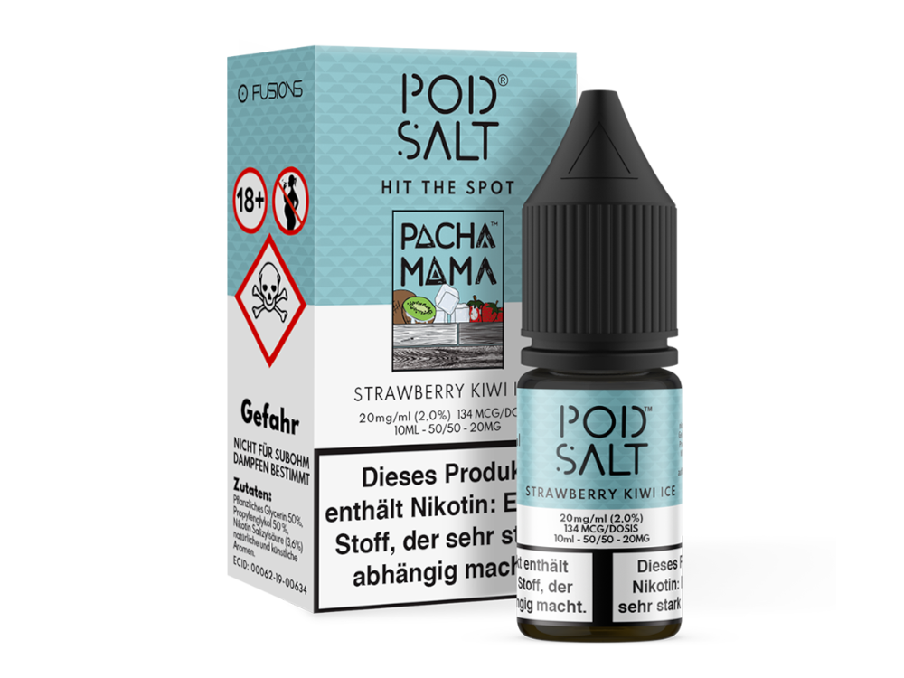 Pod Salt Fusion - Strawberry Kiwi Ice - Nikotinsalz Liquid 