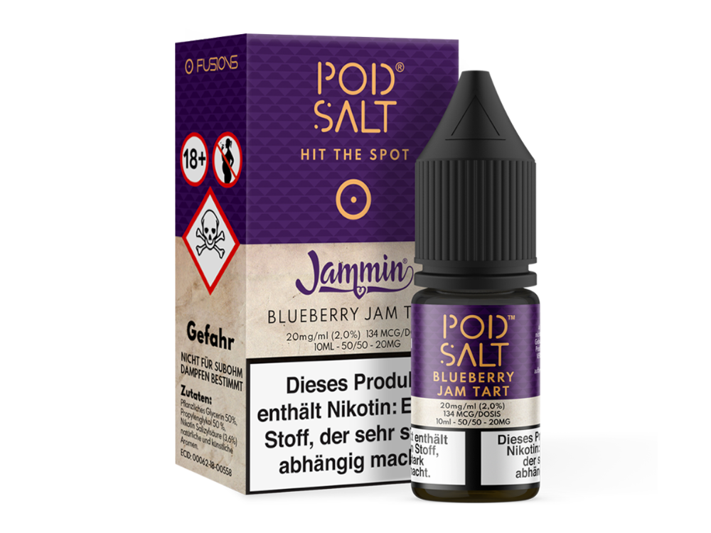 Pod Salt Fusion - Blueberry Jam Tart - Nikotinsalz Liquid 