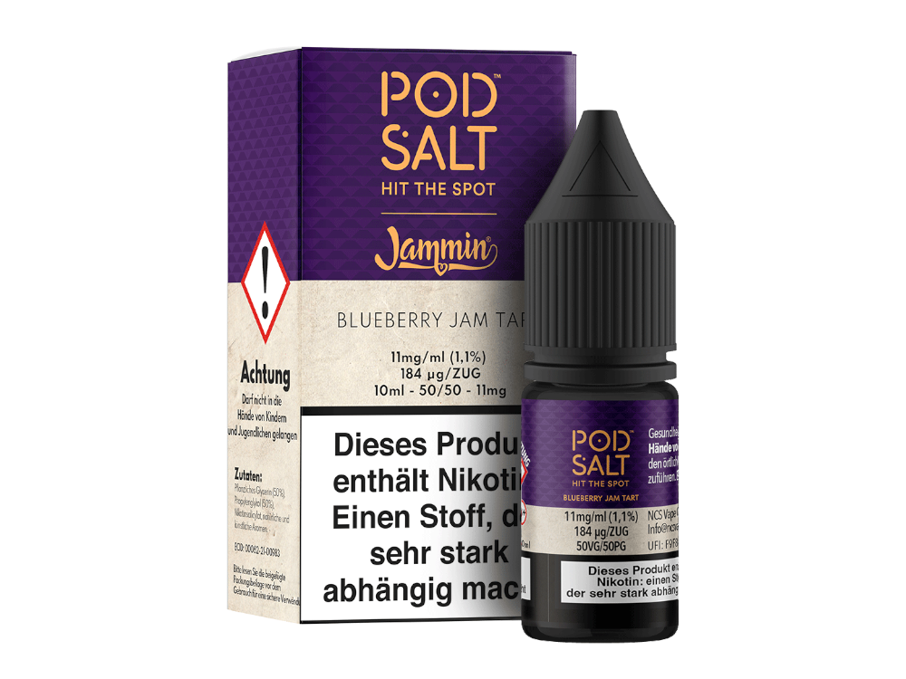 Pod Salt Fusion - Blueberry Jam Tart - Nikotinsalz Liquid 