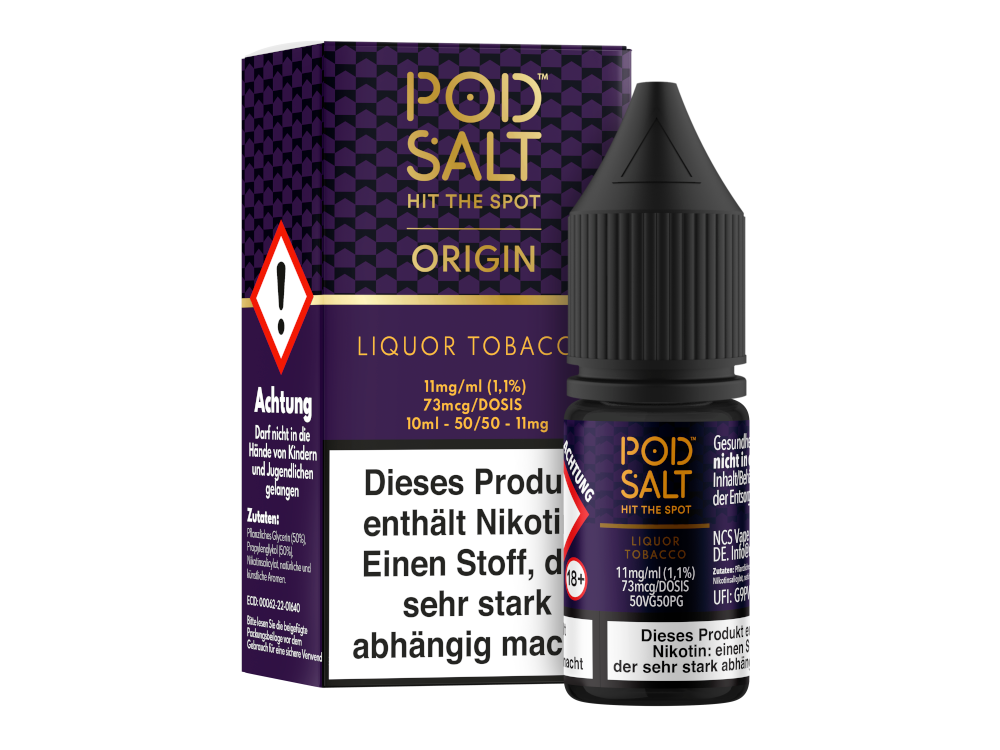 Pod Salt Origin - Liquor Tobacco - Nikotinsalz Liquid