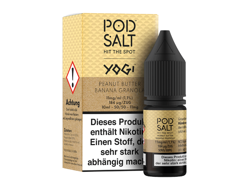 Pod Salt Fusion - Peanut Butter Banana Granola - Nikotinsalz Liquid 