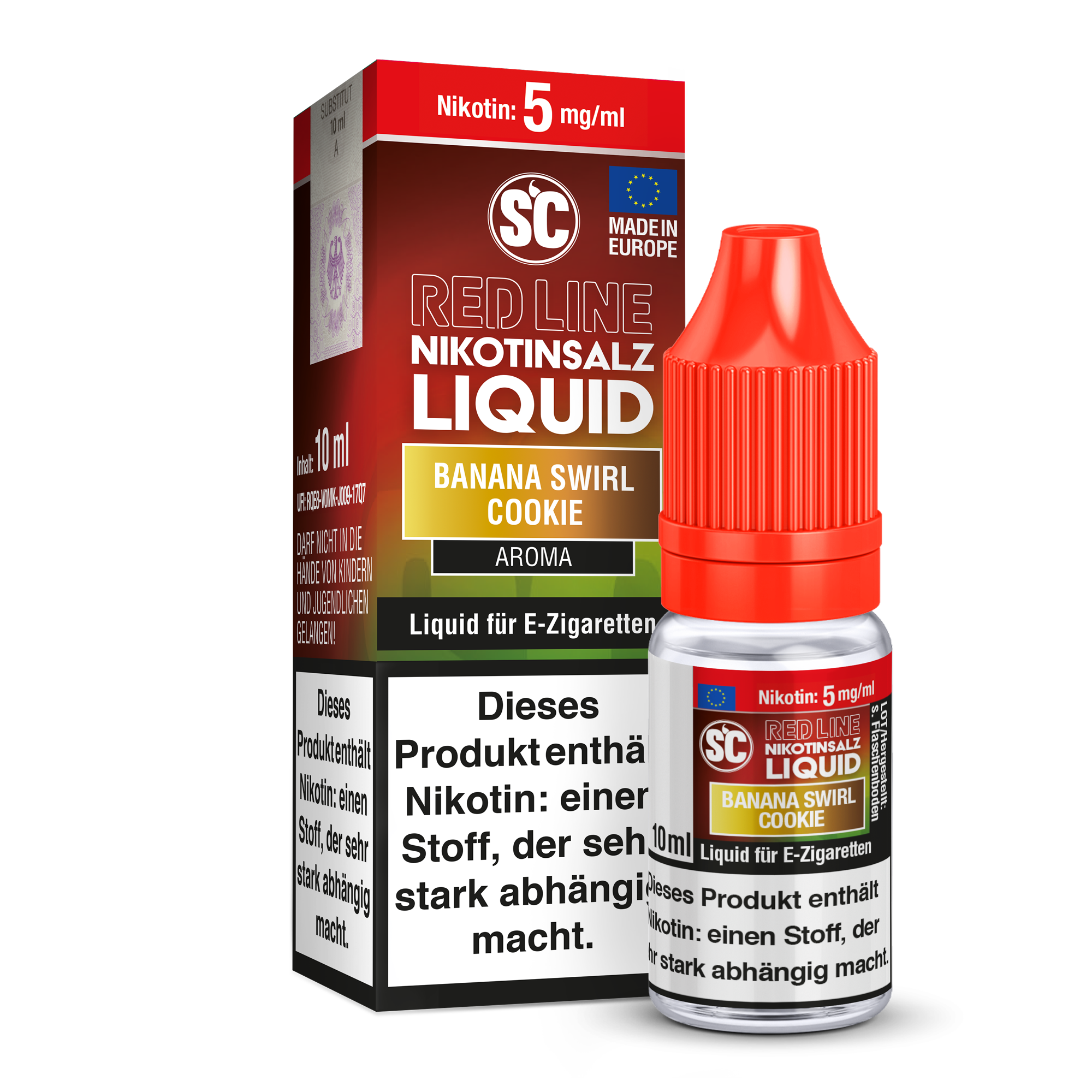 SC - Red Line - Banana Swirl Cookie - Nikotinsalz Liquid