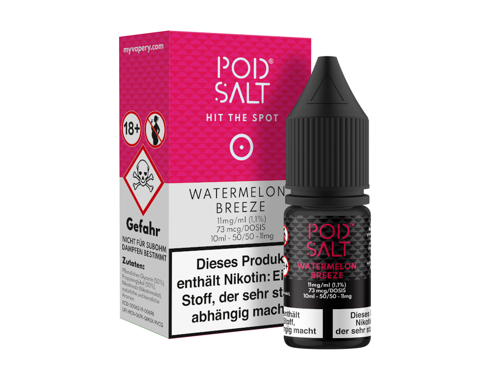 Pod Salt - Watermelon Breeze - Nikotinsalz Liquid 