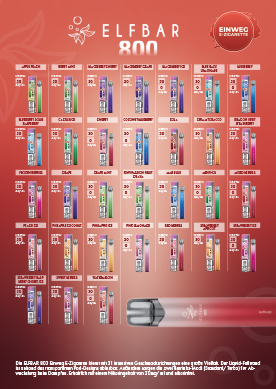 Elfbar 800 Liquidkarte