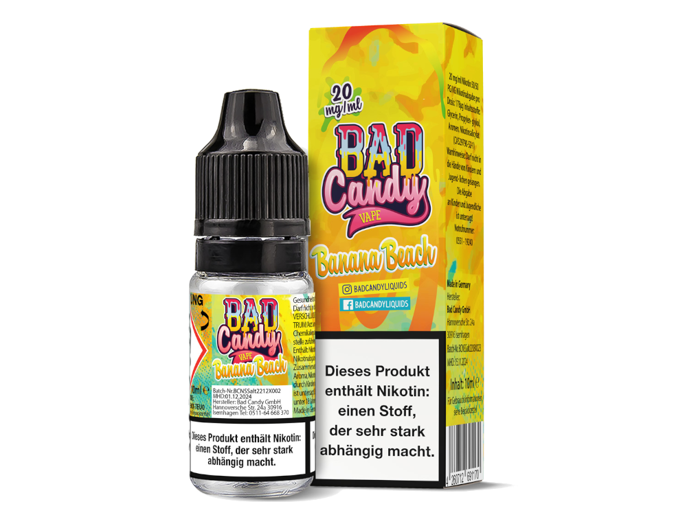 Bad Candy Liquids - Banana Beach - Nikotinsalz Liquid Bad Candy Liquids - Banana Beach - Nikotinsalz Liquid