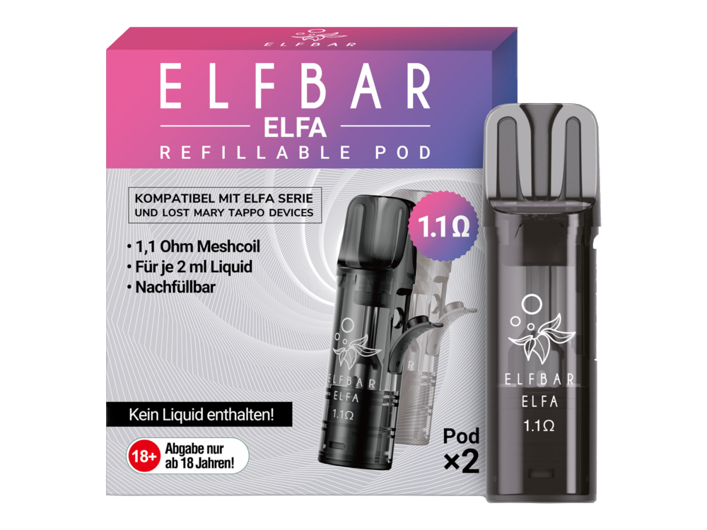 Elfbar Elfa Leer-Pod (2 Stück pro Packung)