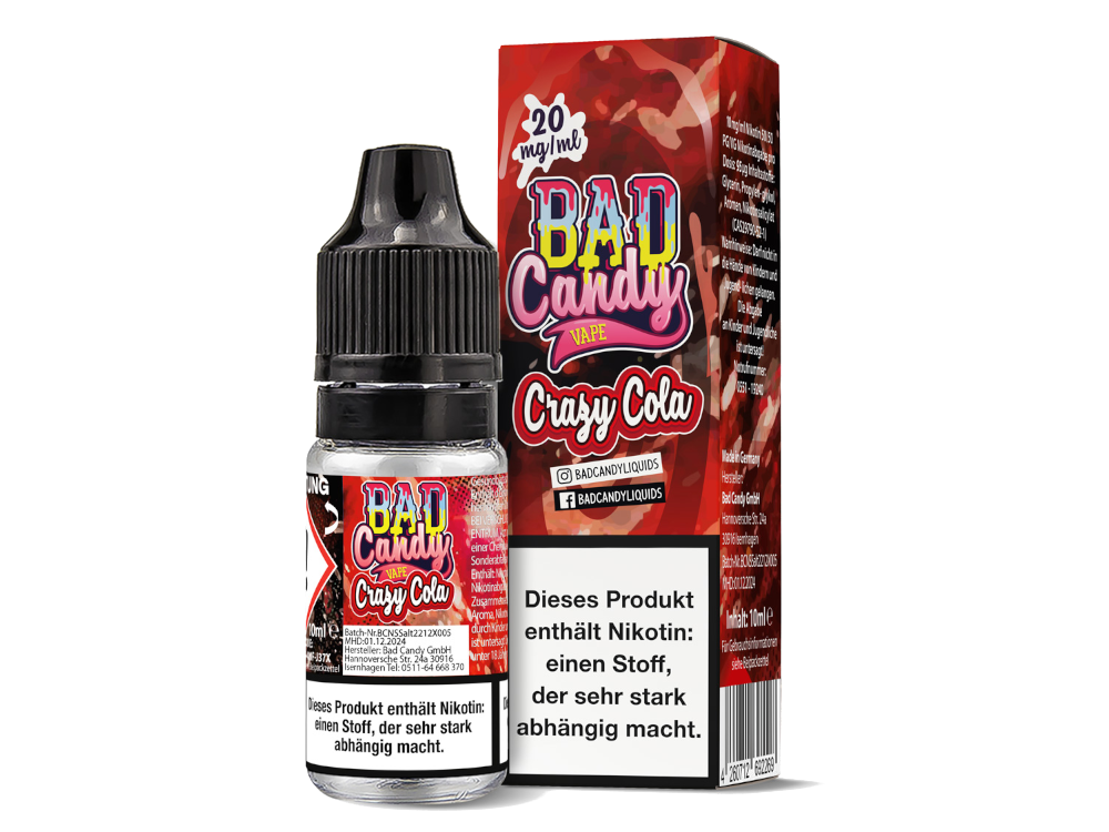 Bad Candy Liquids - Crazy Cola - Nikotinsalz Liquid Bad Candy Liquids - Crazy Cola - Nikotinsalz Liquid