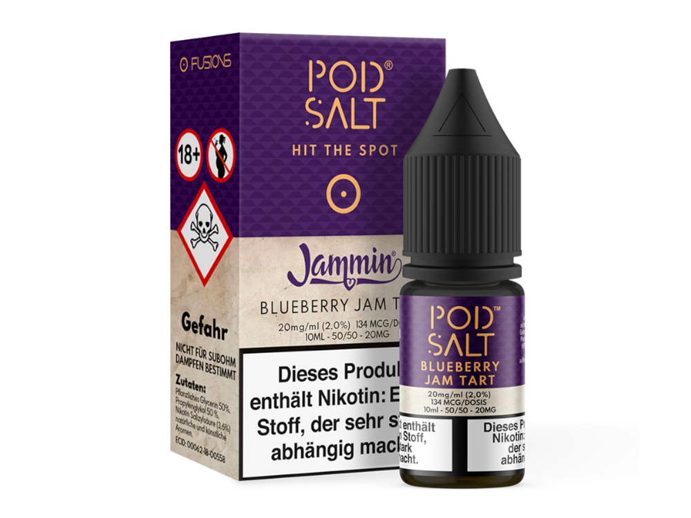 Pod Salt Fusion - Blueberry Jam Tart - Nikotinsalz Liquid 