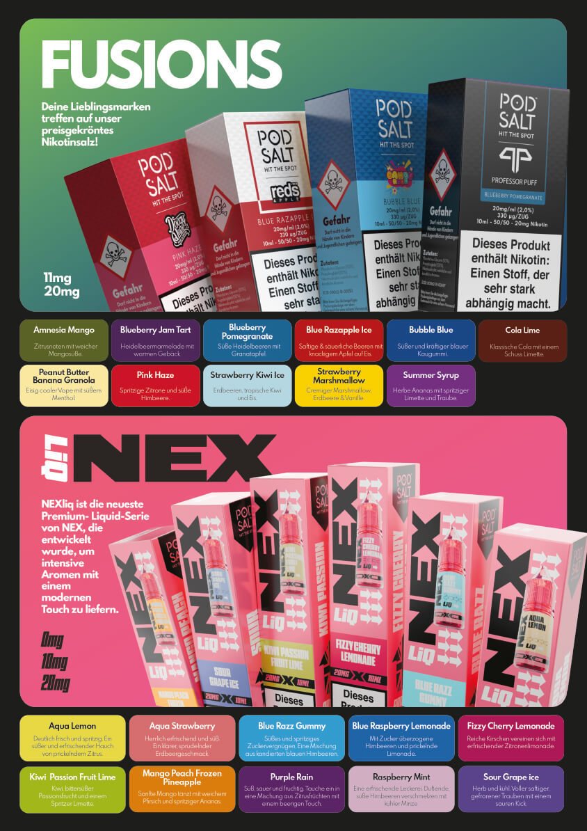 Pod Salt FUSIONS & NEXLIQ