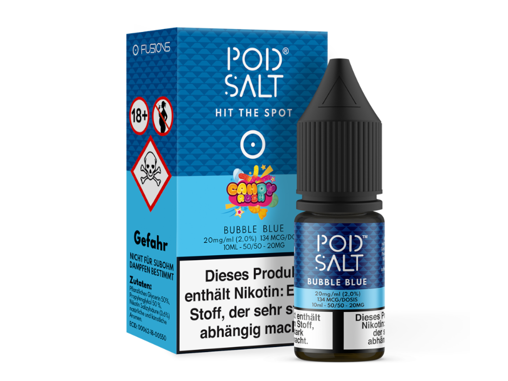 Pod Salt Fusion - Bubble Blue - Nikotinsalz Liquid 