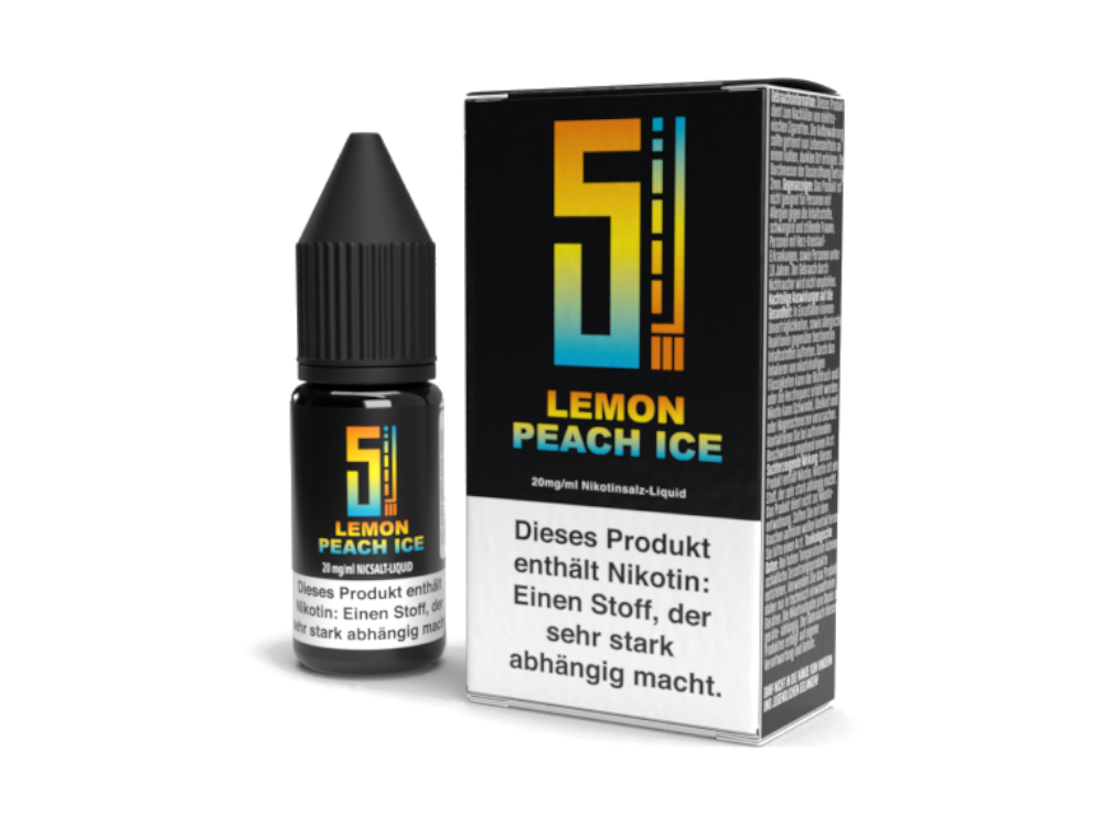 5EL - Lemon Peach Ice - Nikotinsalz Liquid