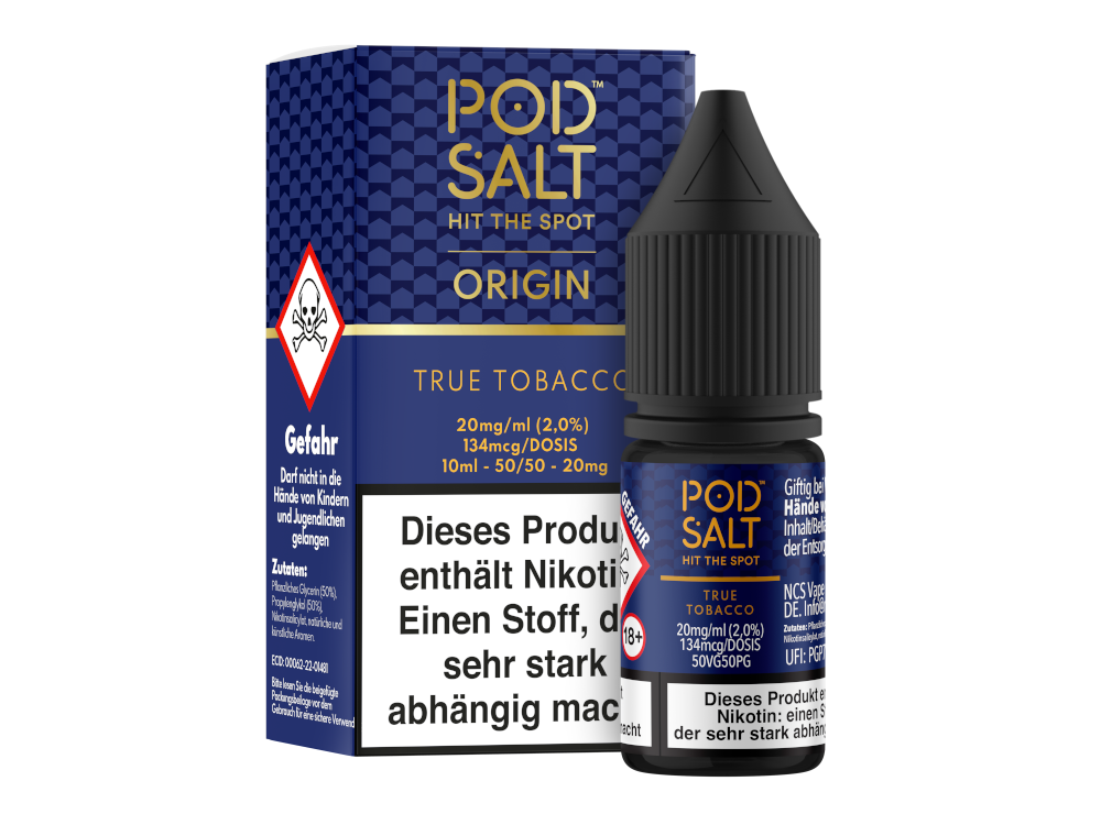 Pod Salt Origin - True Tobacco - Nikotinsalz Liquid Pod Salt Origin - True Tobacco - Nikotinsalz Liquid