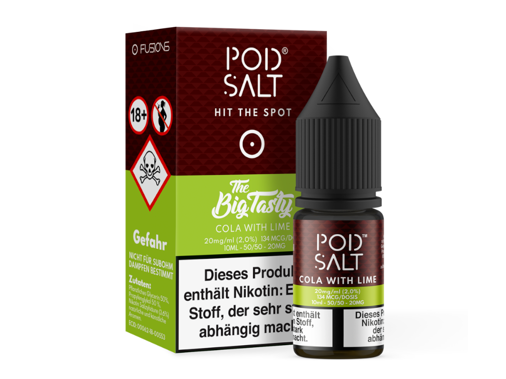 Pod Salt Fusion - Cola with Lime - Nikotinsalz Liquid 