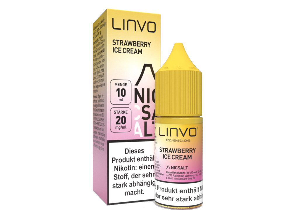 Linvo - Strawberry Ice Cream - Nikotinsalz Liquid