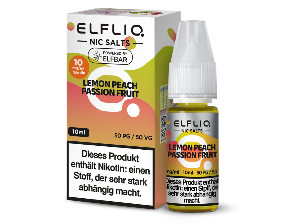 ELFLIQ - Lemon Peach Passion Fruit - Nikotinsalz Liquid ELFLIQ - Lemon Peach Passion Fruit - Nikotinsalz Liquid