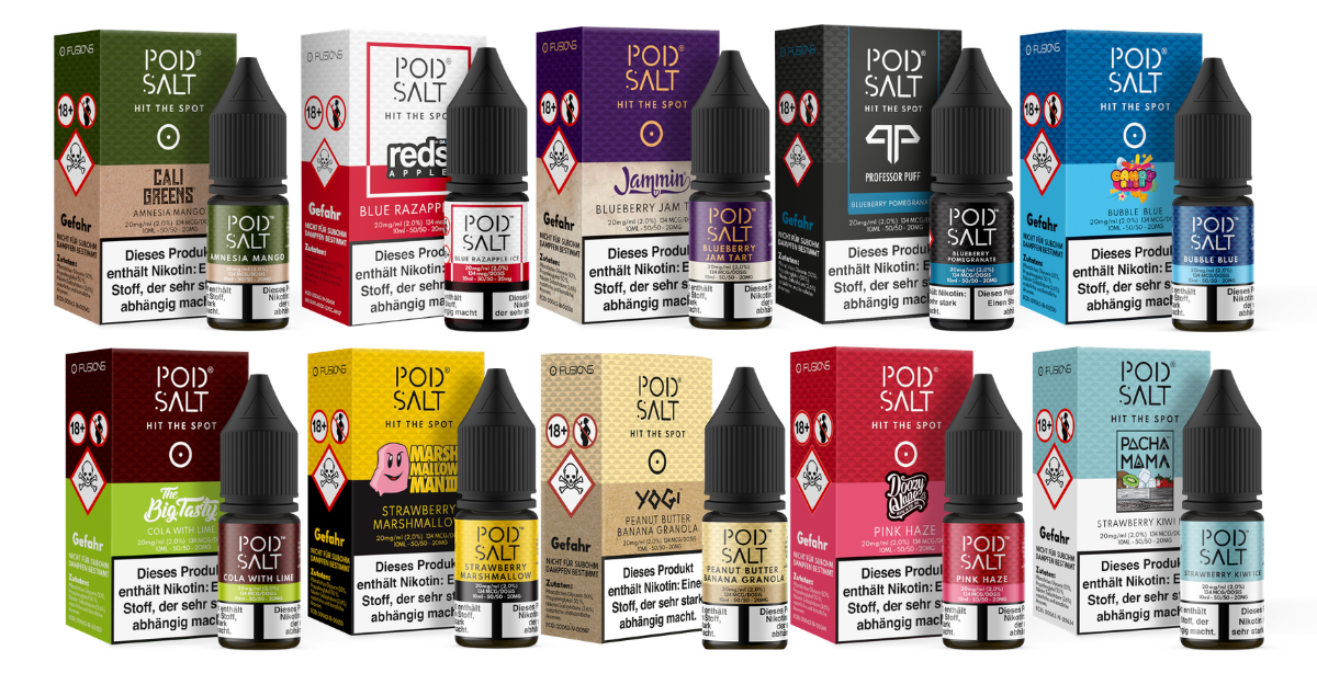Pod Salt - Fusion - Nikotinsalz Liquid – Übersicht