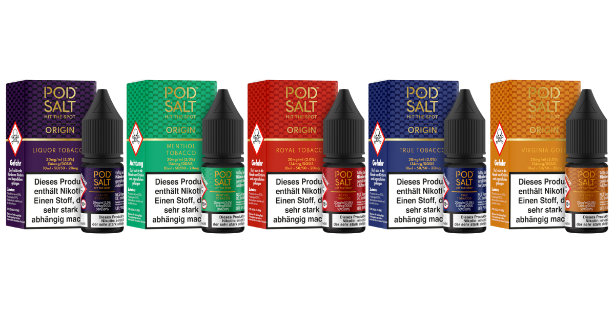 Pod Salt - Origin - Nikotinsalz Liquid – Übersicht
